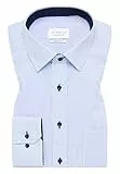 ETERNA Comfort Fit Hemd Business (DE/NL/SE/PL, Kragenweite, 43, Regular, Regular, hellblau Streifen)