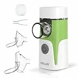 FEELLIFE Inhaliergeräte für Erwachsene, Inhalationsgerät, Vernebler Inhaliergerät, Inhalator Inhaliergerät Erwachsene Baby Kinder Deutscher KI-Chip Leiser Zerstäuber AIR AEROGO (Grün)