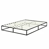Olee Sleep 22cm Modernes Metall-Plattform-Bettgestell / Bett Mit Holzlatten / Matratzenrahmen / Kein Boxspring Erforderlich / 140 x 200cm / Full / Schwarz