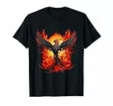 Phoenix Reborn Neuanfang Symbolische Flammen unter der Sonne T-Shirt