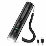 DARKBEAM Taschenlampe Klein Sehr Hell Hohe Lumens, Mini Stark Taschenlampen USB Aufladbar, Handheld LED-taschenlampe Tragbar Wasserdicht für Camping Auto Notfälle Outdoor, mit batterie, 3 Modi