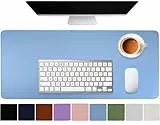 Busnos Schreibtisch Unterlage Groß Schreibtischunterlage Modern 90 x 43 cm Schreibtisch Unterlage pc Maus Unterlage Schreibtisch Filz Schreibtischunterlage Hellblau Tischunterlage Desk Pad