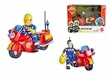 Simba 109252654038 - Feuerwehrmann Sam Feuerwehrmotor mit Abbildung - Feuerwehrmann Sam Feuerwehrmotor Motorrad Einschließlich Abbildung und Zubehör, 10,5 cm, Ab 3 Jahren