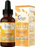 Vihado Vitamin D3 + K2 für Kinder von 4-12 Jahre, sicherer Markenrohstoff, vegan, 300 Tage, 12,5 μg 500 i.E Vitamin D aus Flechten, Kinder Vitamine, 10 ml (300 Tropfen)