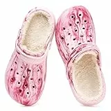 Gaatpot Hausschuhe Damen Gefütter Clogs Winter Bequeme Wärme Plüsch Haus Pantoletten Gartenschuhe Schlappen Schuhe Pink 41/42EU (260)