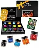 Hallingers Genuss Manufaktur Gewürze Geschenkset – 12 Premium Gewürze im Glas, edle Geschenkbox zum Kochen & Grillen, Gewürz-Set 'Klassiker BBQ', Geschenkidee für Männer, Geburtstag & Weihnachten