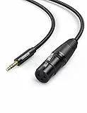 UGREEN XLR auf 3.5mm Kabel 3.5mm Stecker auf XLR Buchse Mikrofonkabel kompatibel mit Handy, Laptop, Mikrofon, Lautsprecher usw. (2m)