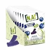 NA! - Fruchtsnack Blaubeere/Apfel - gesunder Snack für unterwegs und zwischendurch - softe Fruchtstückchen zu 100% aus Früchten, ohne Zuckerzusatz, vegan - 10er-Pack (10x35g)