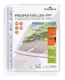 Durable Prospekthüllen A4, Klarsichthüllen, 100 Stück, transparent, 268519