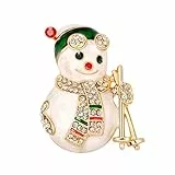 Weihnachtsschneemann Brosche FüR Damen Cartoon Design Charmante Anstecknadel FüR Festliche Kleidung Ideal FüR Weihnachtspartys Und Dekoration
