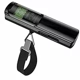 MYCARBON Kofferwaage ohne Batterie 50KG/110lb Digitale Kofferwaage mit LCD-Anzeige Gepäckwaage Tragbare Für Reisen Leben und Angeln Schwarz