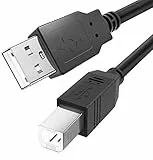 Ancable USB B MIDI-Kabel für Instrumente 1 m, USB A zu USB B-Kabel Kompatibel mit Klavier, Midi-Controller, Midi-Tastatur, Audio-Interface-Aufnahme, USB-Mikrofon und mehr