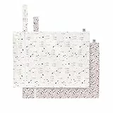 LÄSSIG Nasstasche wiederverwendbar für Kind Baby 2 Stück/Wet Bag Tiny Farmer Flowers/Goose