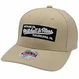 Mitchell & Ness Box Logo Classic Red Snapback - Khaki