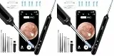 Ohrenschmalz Entferner Otoskop, Qimic WiFi Ohrreiniger, 1080P Ultradünne HD Drahtlos Wasserdicht Ohrenspiegel mit 3.5mm Linse und 6 LEDs für iPhone, iPad und Android-Smartphones (Packung mit 2)