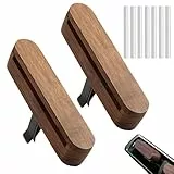 2 Stück auto diffuser,auto duft,Holz Auto Diffusor für Ätherische Öle,lufterfrischer auto,auto lufterfrischer mit 8 PCS Nachfüllauflagen,auto duft innenraum,für mehr Fahrspaß und Fahrfreude