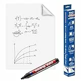 Legamaster Magic-Chart Whiteboard Folie - statisch selbsthaftend - weiß - 80x60cm - abwischbar und wiederbeschreibbar - inkl. 1 Boardmarker - 25 Folienblätter auf einer Rolle