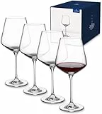 Villeroy & Boch - La Divina Burgunder-Glas Set 4-teilig 200 ml Klar, Spülmaschinenfest, Weingläser Set, Rotweingläser, Weingläser für Burgunder, Kristallgläser, Kristallglas
