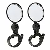 Abaodam Fahrradspiegel Motorrad Rückspiegel Verstellbar 360° Drehbar Robustes Material Großer Lenker Spiegel Für Radfahren Und Roller