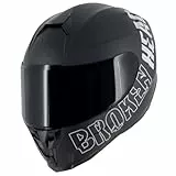 Broken Head BeProud Sport Black Edition - Integralhelm Schwarz + Schwarzes Visier - Motorradhelm (L (59-60 cm))
