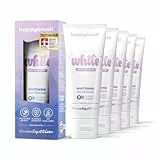 happybrush Vegane Zahnpasta Ultimate White mit Spearmint-Geschmack - Whitening Zahnpasta für weisse Zähne - Vorratspack (5 x 75ml)