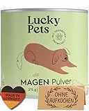 Premium Magenpulver 275g I Ulmenrinde für Hunde I Made in Germany I Ohne Aufkochen sofort verzehrfertig I Slippery Elm Bark I Darmflora aufbauen I Lucky Pets