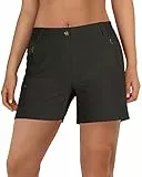 Outdoor Ventures Kurze Hose Damen UPF50+ UV Schutz Wander Shorts Sommer Leicht Trekking Shorts Stretch Schnelltrocknend Wanderhose Schwarz DE40