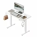 WOLTU Höhenverstellbarer Schreibtisch Elektrisch mit Memory-Funktion & Kollisionsschutz, 80kg Tragkraft, Leise, Computertisch für Homeoffice Arbeitszimmer, 100 x 48 cm, Weiß