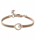 Skagen Damen Edelstahl Mesh Armband ELIN, 16,5 cm Länge, 4 cm Verlängerung mit Karabinerverschluss