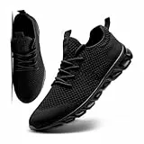 MGNLRTI Herren Schuhe Sneaker Laufschuhe Sommerschuhe Sportschuhe Straßenlaufschuhe Turnschuhe Fitnessschuhe Joggingschuhe Workout Freizeitschuhe Männer Running Shoes Gym schwarz EU43