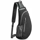 G4Free Kleine Schultertasche, Rucksack, Brusttasche, Crossbody-Tasche, Rucksack, dunkelgrau, S