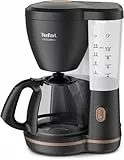 Tefal Includeo Filterkaffeemaschine, extrem einfach zu bedienende Kaffeemaschine, geeignet für Rechts- und Linkshänder, automatische Deckelöffnung, 1,25 l, 10 bis 15 Tassen, CM533811