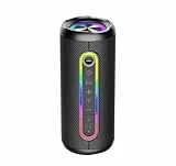 taopodo Bluetooth Lautsprecher mit Licht, Bluetooth 5.4 Musikbox, 30W Dual Lautsprecher, Dualen Bass-Treibern, 30 Std Akku, IPX7 wasserdicht, TWS Paarung, AUX, TF Karte, Geeignet Outdoor/Party/Reisen