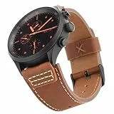Wristitani Echtes Leder Uhrenarmband 22mm 20mm, Kompatibel mit Samsung Galaxy Lederarmband Watch 7/6/5/4 40mm 44mm, Ersatzarmbänder Damen Herren für Smartwatch und Universal-Uhren