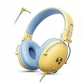 awatrue Kinder Kopfhörer, Kopfhörer Kinder mit Kabel, 74/85dB Lautstärkegrenze, Stereo Sound, HD-Ton, Faltbare Over Ear Kinderkopfhörer für Schule/Tablet/PC (Gelb Blau)