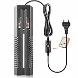 FEDOUR 600W Doppelrohr Aquarienheizer, Stabile Aquarium Heizstab mit Schutzkoffer, Einstellbarer Heizer für 300-540L Süß-/Salzwasser