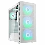 Kolink Observatory HF Mesh PC-Gehäuse, Sechs ARGB-Lüfter, 330 mm GPU-Freiheit, ATX-Motherboard, Gitterfrontplatte, Stahl, Mid-Tower, Weiß