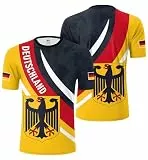 ERECT PEAK Herren FußBalltrikot Retro Mode Fitnessstudio Fan FußBall Schauen StrapazierfäHig Dehnbar Kurzarm T-Shirt Schwarz Rot Gold L
