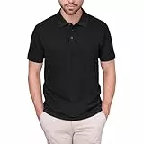 HRM Luxury Polo, Schwarz, Gr. XL I Premium Herren Polo Shirt aus 100% Baumwolle I Basic Polohemd bis 60°C Farbecht Waschbar I Hochwertige & Nachhaltige Bekleidung