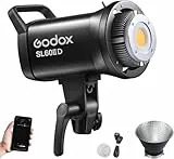 Godox SL60IID 70W LED Video Licht, 18600Lux@1M 5600K COB LED Dauerlicht, Bluetooth App & 2.4G Drahtlose Fernbedienung 8 Eingebaute Fx-Effekte, TLCI/CRI 97+/96+Bowens Mount Studio Light