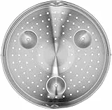 Silit Sicomatic Schnellkochtopf Dampfgarer Einsatz, Edelstahl Dünsteinsatz 5,5 cm, gelocht, für Schnellkochtöpfe 3,0-8,5l, spülmaschinengeeignet