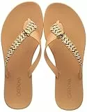Grendha Damen UBA Tresse RAST Zehentrenner, BEIGE, 35.5 EU Schmal