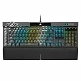 CORSAIR K100 RGB Optisch-Mechanische Kabelgebundene Gaming-Tastatur - OPX Linear-Schalter - PBT Double-Shot Tastenkappen - Elgato Stream Deck & iCUE Kompatibel - PC, Mac, Xbox - QWERTZ DE - Schwarz
