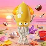 SWTOIPIG Interaktives Krakenspielzeug, Tanzender Kraken mit LED-Beleuchtung, Musik, intelligenter Hindernisvermeidung und Angelrute, Babyspielzeug für die Bauchlage, Musikspielzeug für Babys (Gelb)