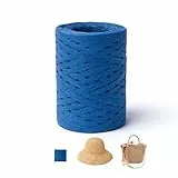 150m Raffiabast Papierband, Papier Bänder, Bast Raffia Papier Packschnur Für Geschenkverpackung, Weben, Dekoration Und Gärtnern (Blau-C)
