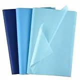 Morcheiong 60 Blatt blaues Seidenpapier mehrfarbiges Kunst-Geschenkverpackungs-Seidenpapier Großpackung Geschenkverpackung für DIY Geburtstag Hochzeit Feiertag Basteln Dekoration Party Festival (20 x
