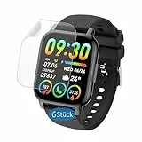 Frgnie Schutzfolie Kompatibel für WeurGhy Smartwatch 1,85 Zoll (6 Stück) TPU HD Folie Kompatibel für Cillso Y6 Smartwatch Displayschutzfolie