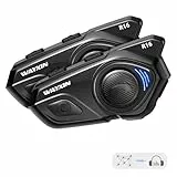 WAYXIN R16 Motorrad Bluetooth Headset –motorradhelm -Intercom mit Dual-Chip, Multi-Audio,IP67 wasserdicht, Musik teilen & FM-Radio, für 8 Personen-Gruppe – Kompatibel mit Anderen Marken（2pcs