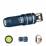 OLIGHT iMini 2 Mini LED USB-Aufladbare Taschenlampe Schlüsselhänger mit magnetischen Basis, 50LM 19,5g EOS Schlüsselbund Handlampe, IPX6 Kleine Flashlight für Camping, Outdoor, Notfälle Midnight