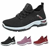 Generisch Sneaker Damen Leicht und Bequem Ergonomischer Schmerzlinderungs-Schuh Laufschuhe rutschfest Orthopädische Shock Absorbing Turnschuhe Atmungsaktiv Sportschuhe Einfarbig Flache Walkingschuhe